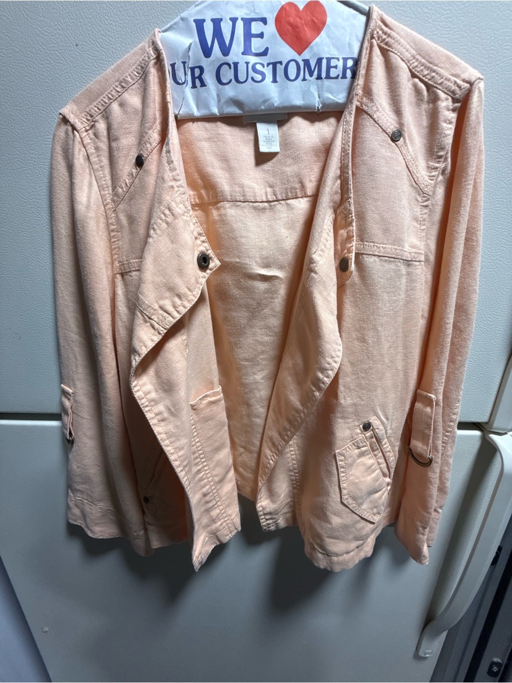 Chico's Peach Utility Jacket for Women